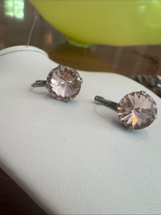 Sabika Jewelry - Sabika Crystal Drop Earrings - Pink